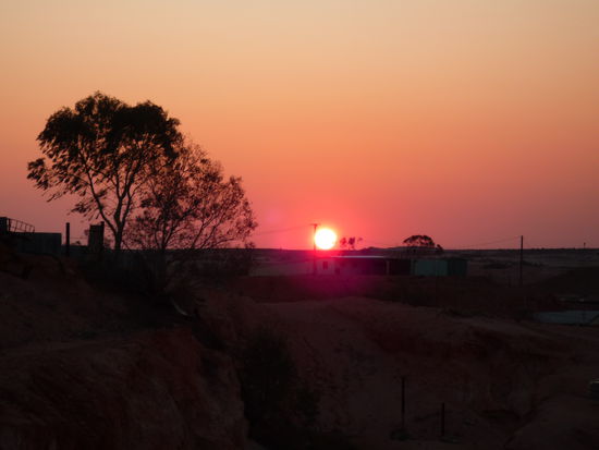 Sonnenuntergang ueber Coober Pedy
