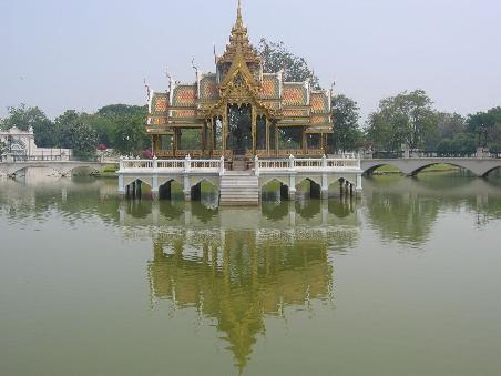 Pavallion at Bang pa In palace. Classical Thai Architecture