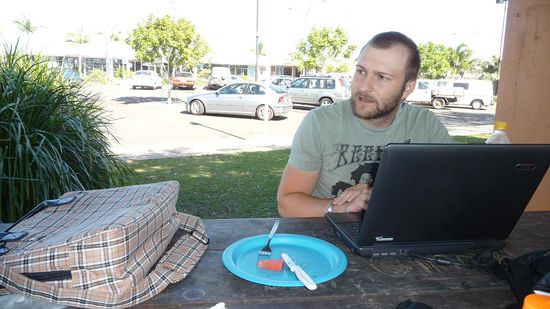 Philipp bei der Arbeitssuche