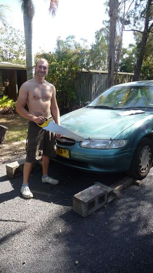 Ein bisschen Holz muss dazu auch noch zurecht gesägt werden... und fertig ist es!