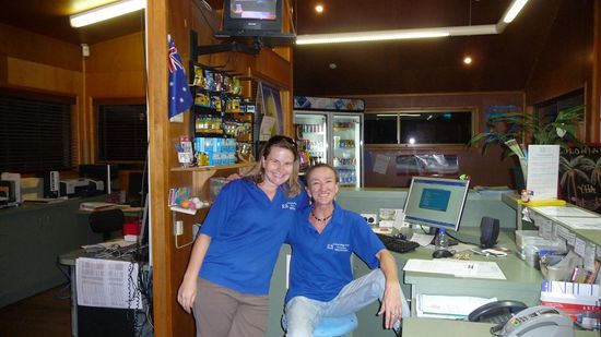 Hather (Canada) und Donna (Aus) immer am lachen