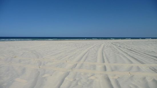 75-Mile-Beach, der eigentlich nur 62 Milen lang ist und die Hauptverkehrsstrasse auf der Ostseite der Insel bildet...hier geht dann mit mehr als 80km/h zur Sache...