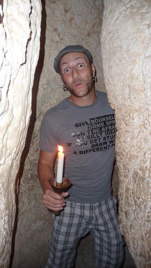 den Rückweg durften wir allein mit Kerze antreten...