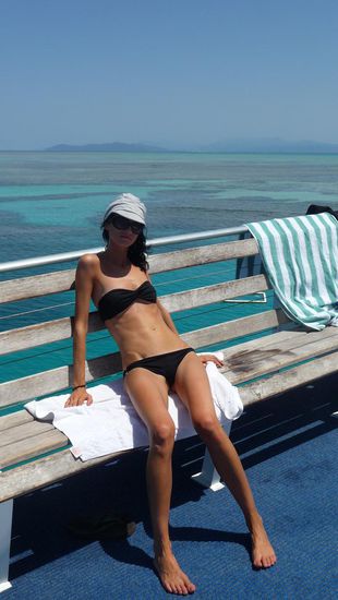 Relaxen nach dem Schnorkeln!