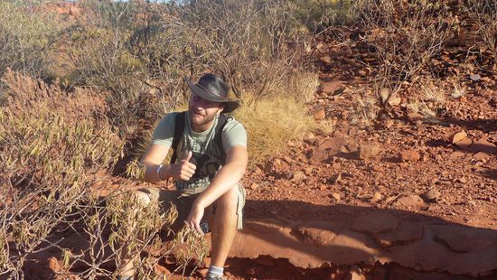 Ganz schön fertig vom steilen Aufstieg!