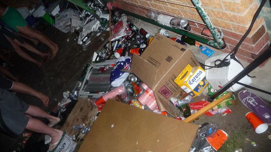 Zum Glueck mussten wir hier nicht am naechsten tag mit aufraeumen