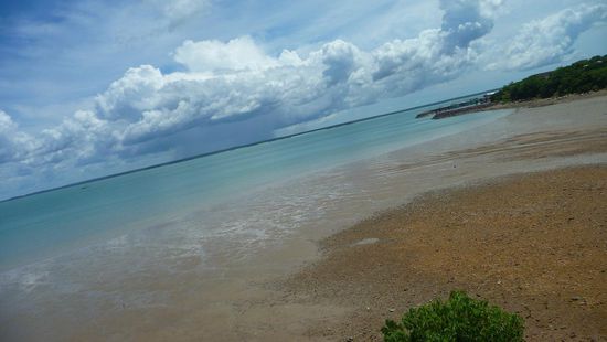 Dort hinten hatte es geregnet.....