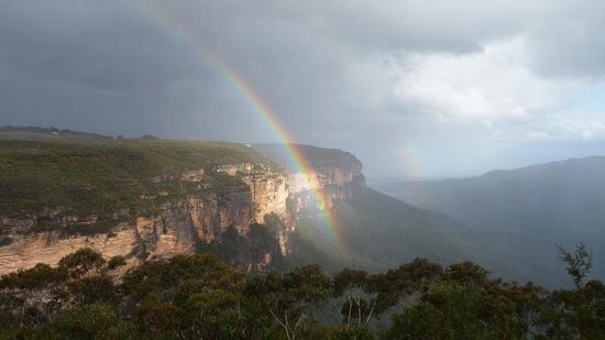 Der Regenbogen war das einzig Positive beim Wandern an diesem Tag