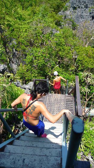 die Treppen waren ganz schön steil…