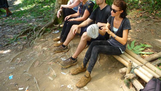 Ich bin natürlich komplett in den Schlamm getreten und durfte dann den restlichen Tag damit rumlaufen.