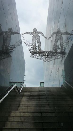 Auf dem Weg zur Dachterasse im Orchard-Central