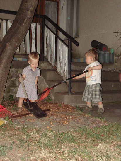 Die Kinder mussten am Ende alles aufraeumen 