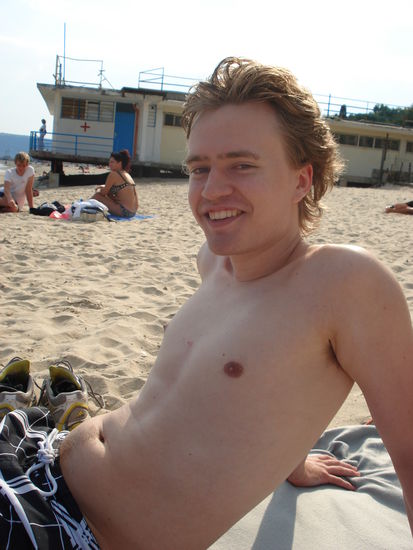 Peder am Strand