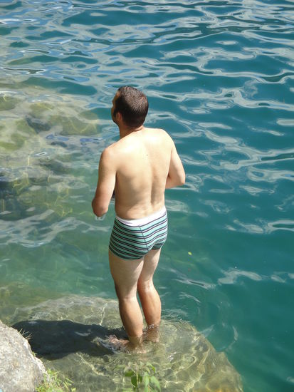 Maertsch hatte seine Badehose nicht dabei...