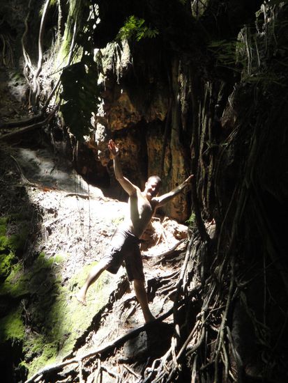 ... sich an die Liane schwingen...