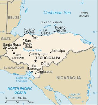 Wir sind von Guatemala City ueber Copán und San Pedro Sula mit dem Bus bis nach La Ceiba gefahren. Anschliessend ging es mit dem Schiff auf die Bay Island; Roatan.
