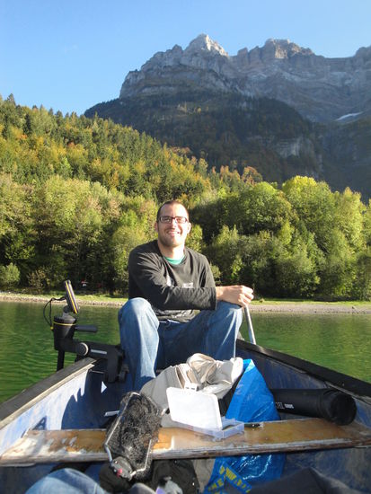 Während ich auf dem Kanu Fische...