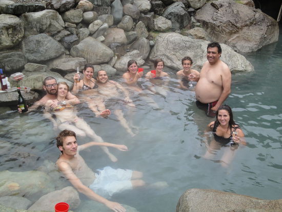 Plantschen in der warmen Brühe.