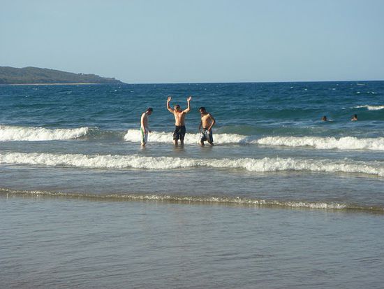 Drei Maenner trotzten den Quallen ( Scott, Mata and Martin)