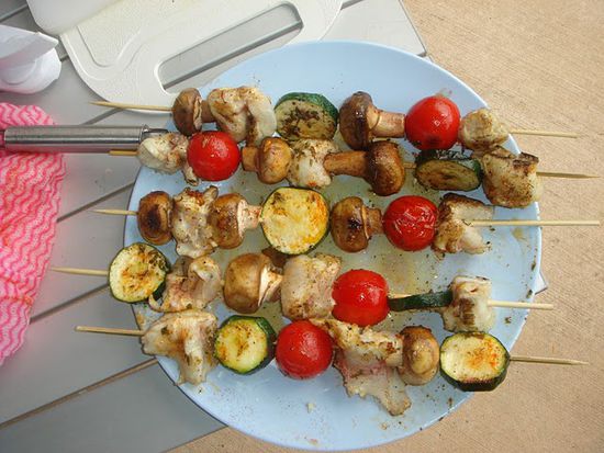 Die Fische ( Bream ) wurden zu Grillspiessen verarbeitet und schmeckten ausgezeichnet!