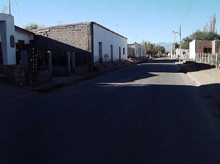 Pagancillo. Die Hauptstrasse.