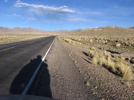 Strasse nach Desaguadero.