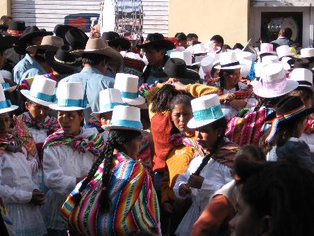 Cusco, Indigenas in Tracht.