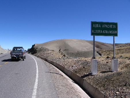 Von Ayacucho nach Pisco.
4.746 m.