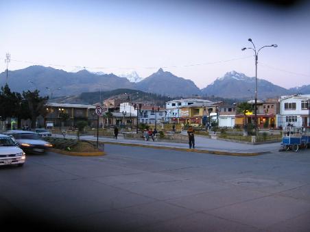 Plaza de Armas in Huaraz.