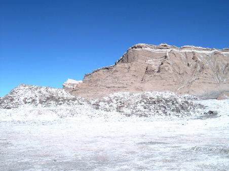 Valle de La Luna.
Das Weisse ist Salz.