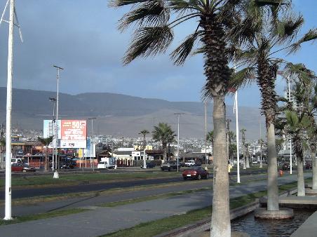 Iquique. Im Hintergrund Duenen.