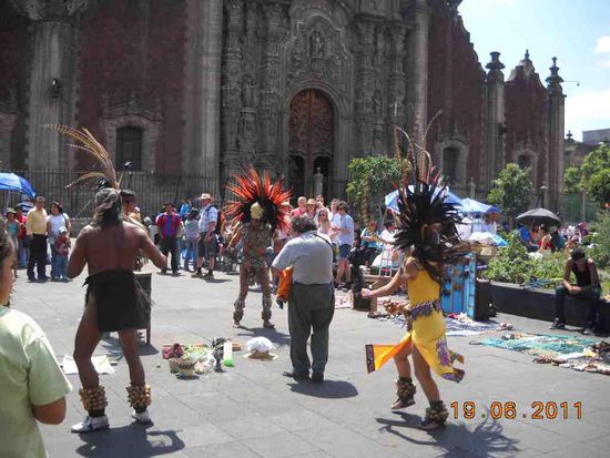 Azteken Tanz am Zocalo.