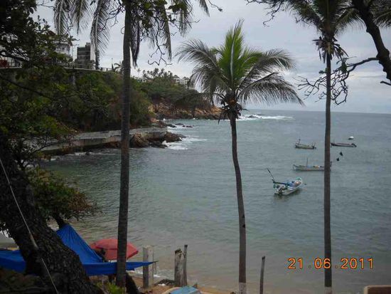 Die Bucht bei meinem Hotel. Playa Angosto. Enge Bucht.
