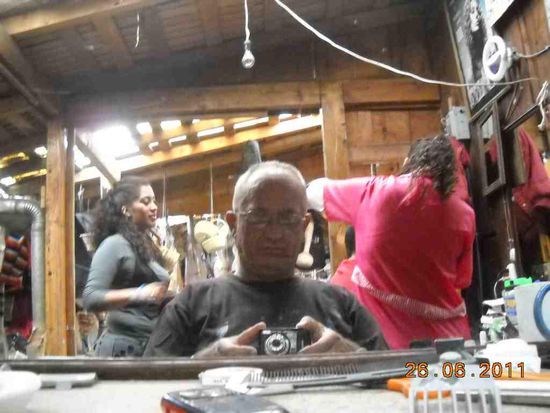 Patzcuaro, Friseur im Markt. 2,-- US$.