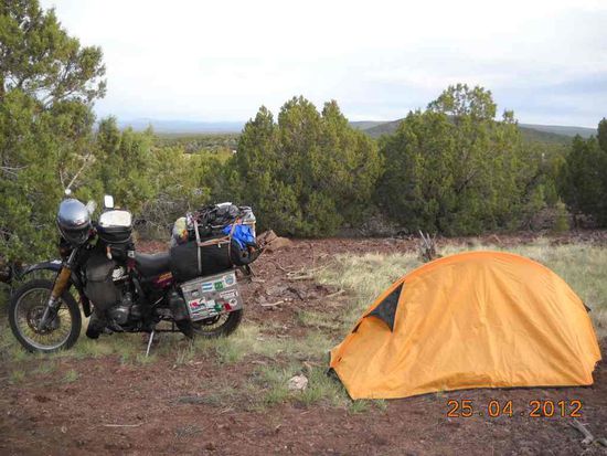 Idyllischer Zeltplatz im Wald von Arizona.