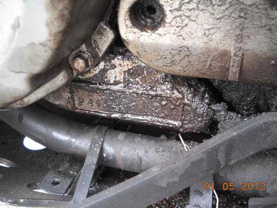 Ritzel Seite. Leichter Ölverlust.