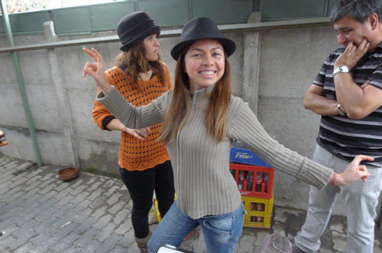 Lorena, Alba und Carlos.