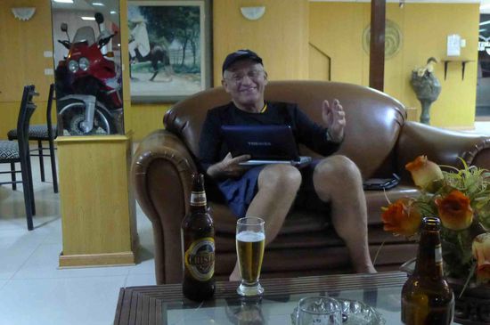 Nicht schlecht das Bier Cristal.