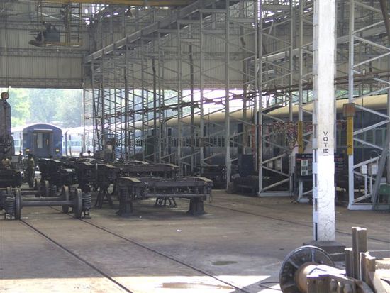 Varkala Train Care Center, bei uns Betriebswerk.