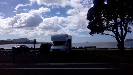 Waihi Beach. Unser 5Sterne Stellplatz.