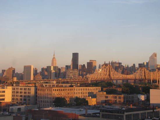 Unser Blick aus dem Hotelfenster auf Manhattan