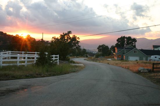 Sonnenuntergang über Tehachapi/CA