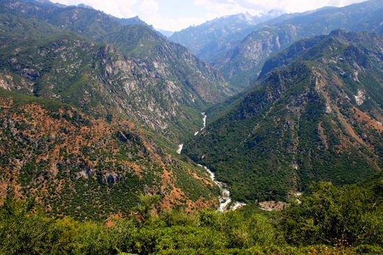 Blick in ein Seitental des Kings Canyon