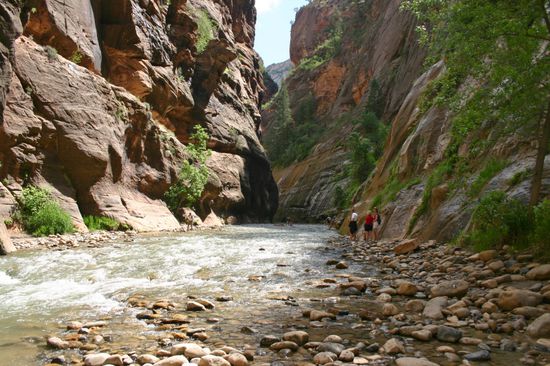 Die Narrows - wer in den Zion NP fährt sollte sie begangen haben!