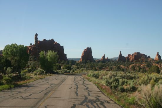 Ausfahrt aus dem Kodachrome Basin SP