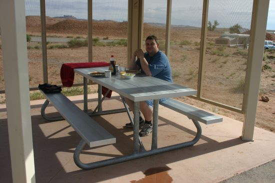Frühstücken im Goblin Valley SP