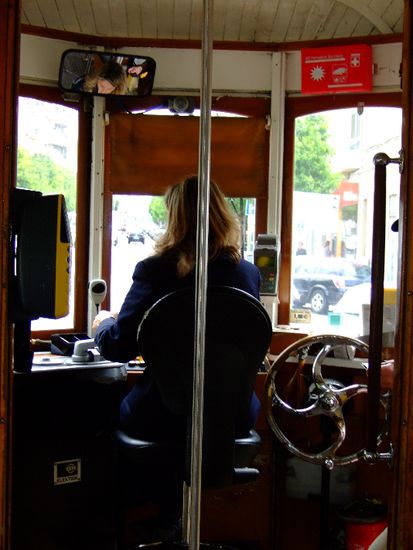 Chauffeuse im Tram