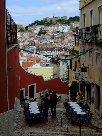 Blick richtung CASTELO DE SÃO JORGE