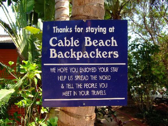 Mein 1. Backpackers auf der Tour nach PERTH in BROOM