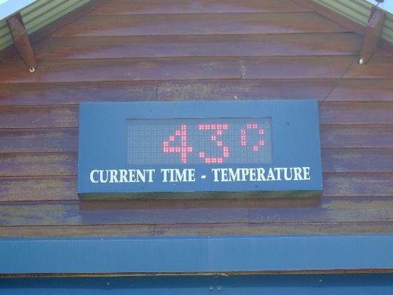 In ALICE SPRINGS herrschen um 21 Uhr immer noch 43°C - Puhhh!